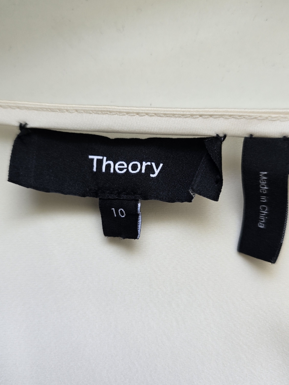 Theory Twist Front Blouse Size 10, Cream - Picture 8 of 10